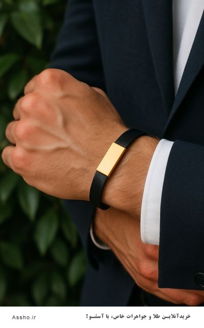 عکس دستبند طلا مردانه